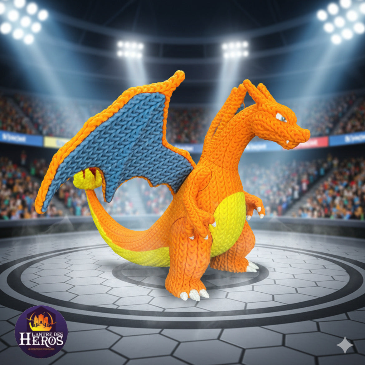 Figurine Dracaufeu crochet / Knitted Charizard