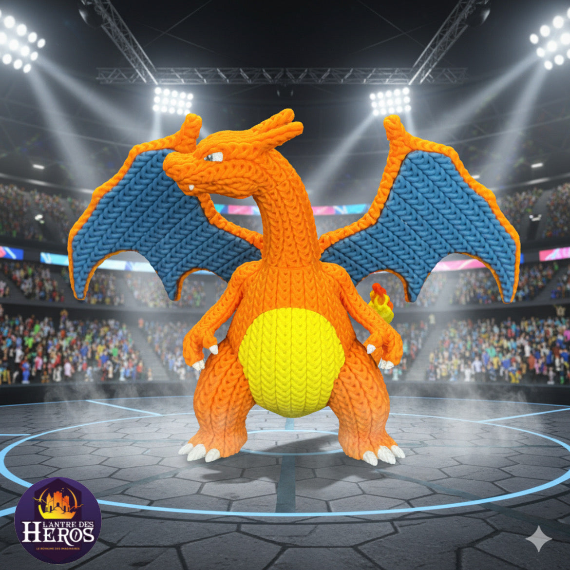 Figurine Dracaufeu crochet / Knitted Charizard