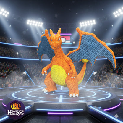Figurine Dracaufeu crochet / Knitted Charizard