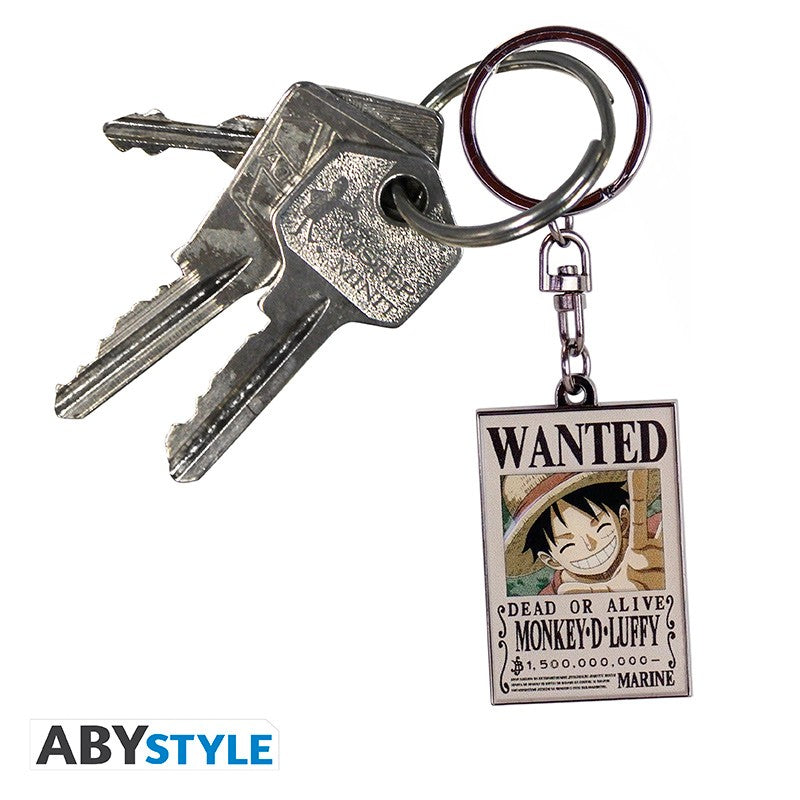 ONE PIECE - Porte-clés métal "Wanted Luffy"