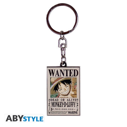 ONE PIECE - Porte-clés métal "Wanted Luffy"